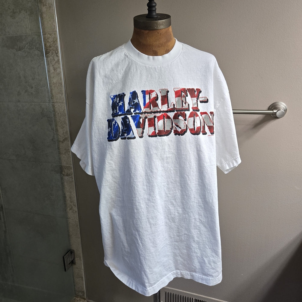Harley-Davidson White Graphic T-Shirt for Men